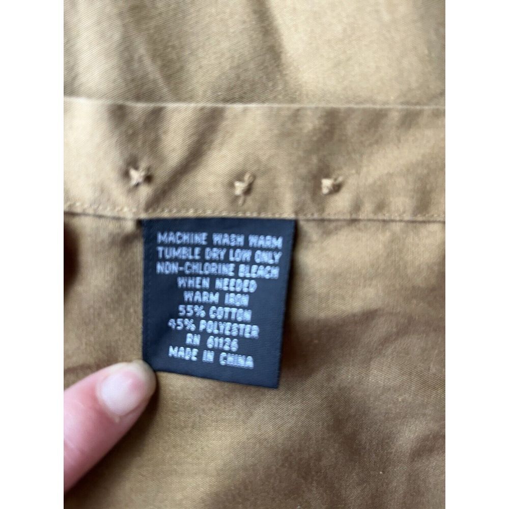 Kilburne and Finch Mens Size 17.5 34/35 Fine Clothiers Long Sleeve Brown Shirt - Picture 5 of 7